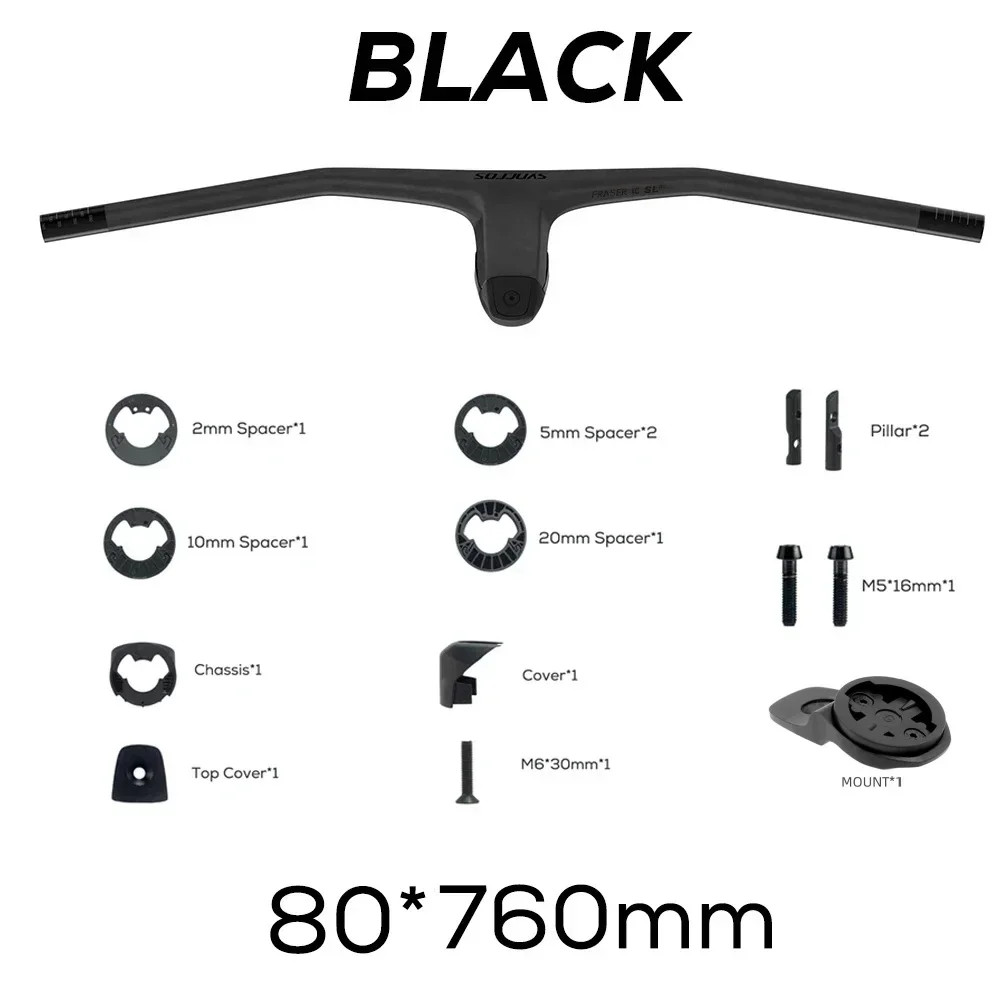 740MM -40 Degrees Full Carbon Fiber Integrated Cockpit MTB Bicycle Handlebars