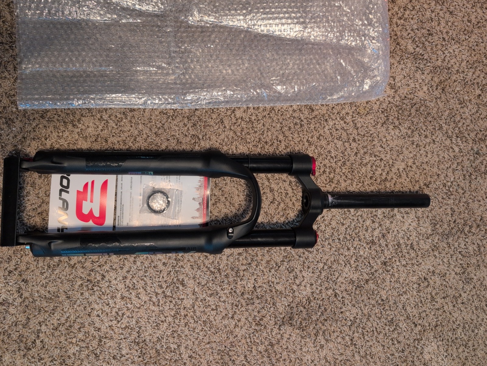 BOLANY Air Suspension Fork 26 27.5 29 MTB QR Disc Rebound 220mm Steerer