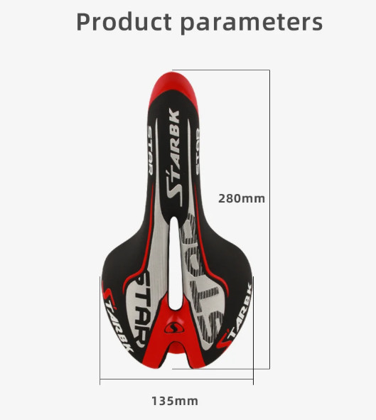 Bicycle Saddle Skidproof Bike Seat Cushion Bicycle Parts Road Mountain bike, Red