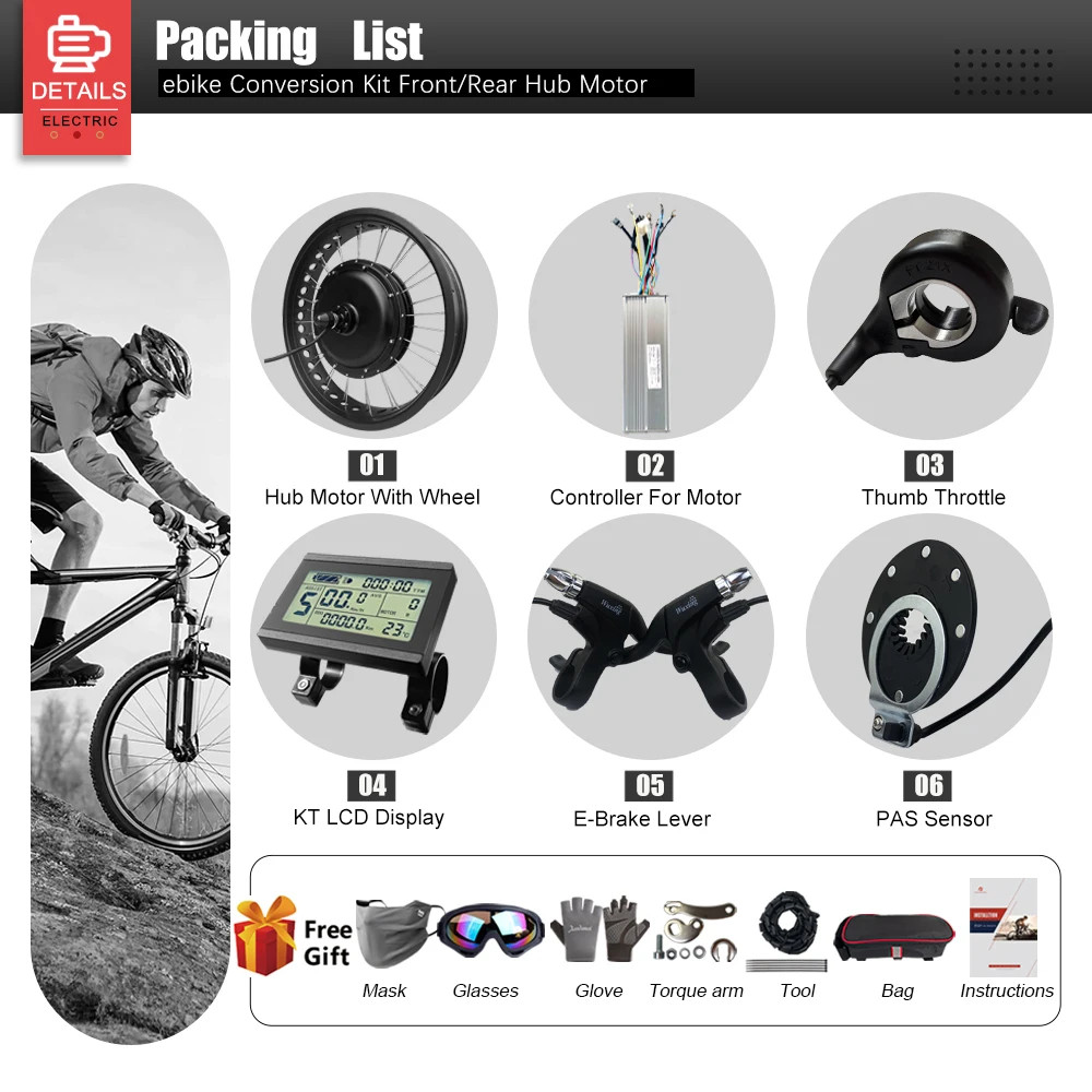 72V 3000W Snow Electric Fat Tire Bike Rear Rotate Brushless Hub Motor Wheel