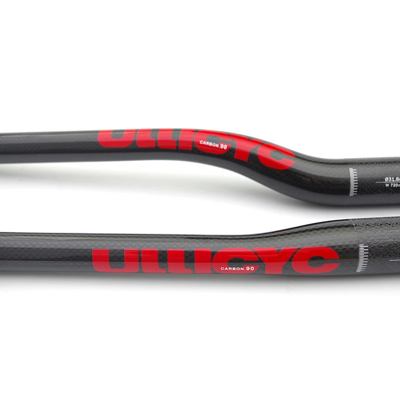 Carbon Fiber Mountain Flat Riser Bar 31.8mm Stem Clamp Bicycle Handlebar