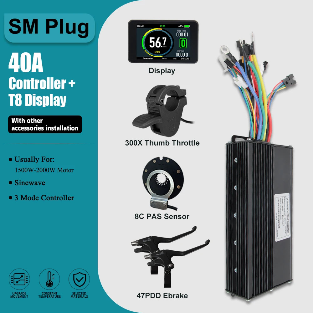 E-bike Three-Mode Controller Sine Wave with LCD Display and Learning Function