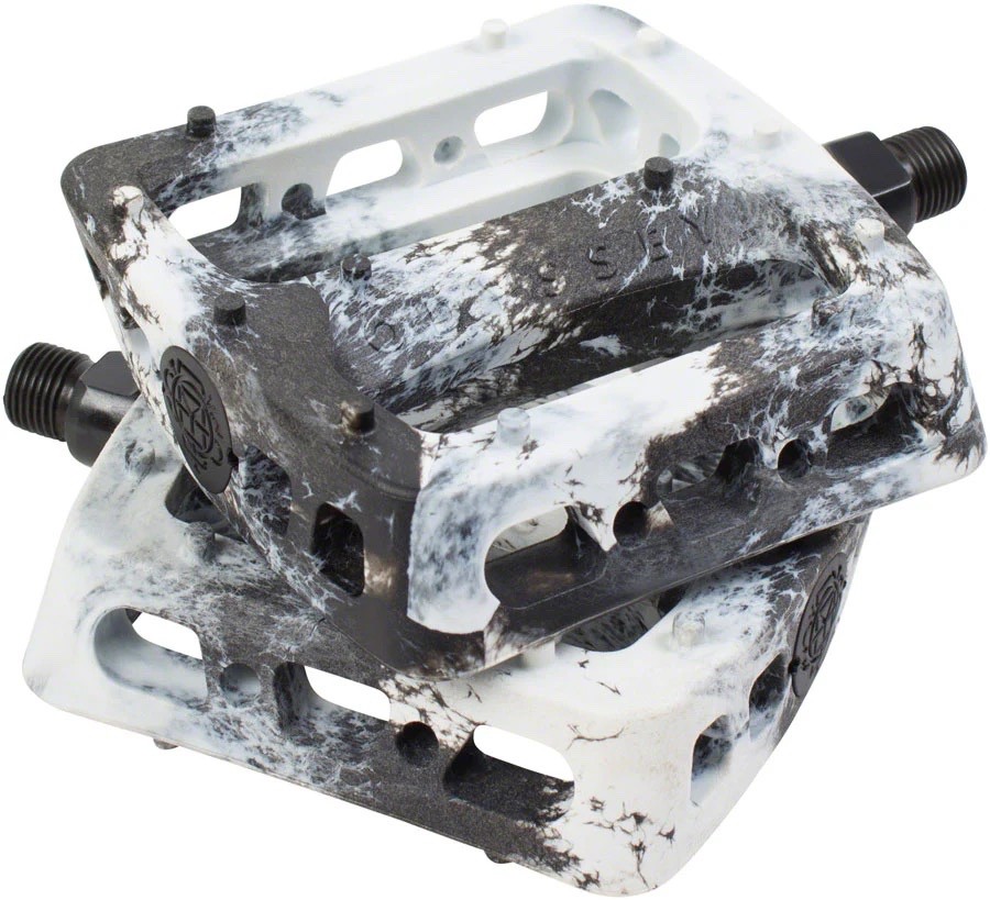 ODYSSEY BMX BIKE TWISTED PRO PC PEDALS 9/16″ WHITE/BLACK