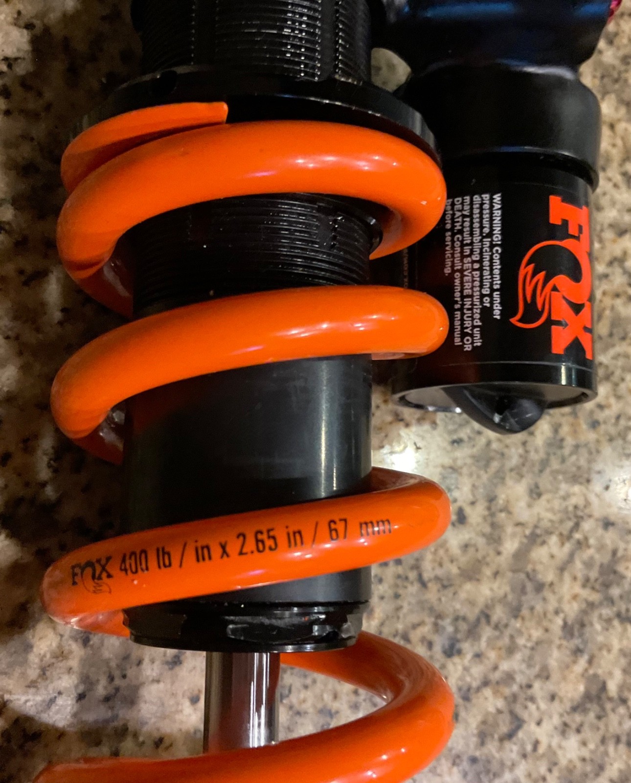 Fox Factory DHX 2 Coil over rear shock VVC Rebound 8.25 x 2.5