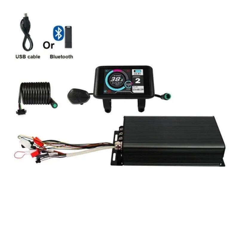 100A 48V-72V 3000W-5000W eBike Sabvoton Controller Display Hydraulic Brakes Kit
