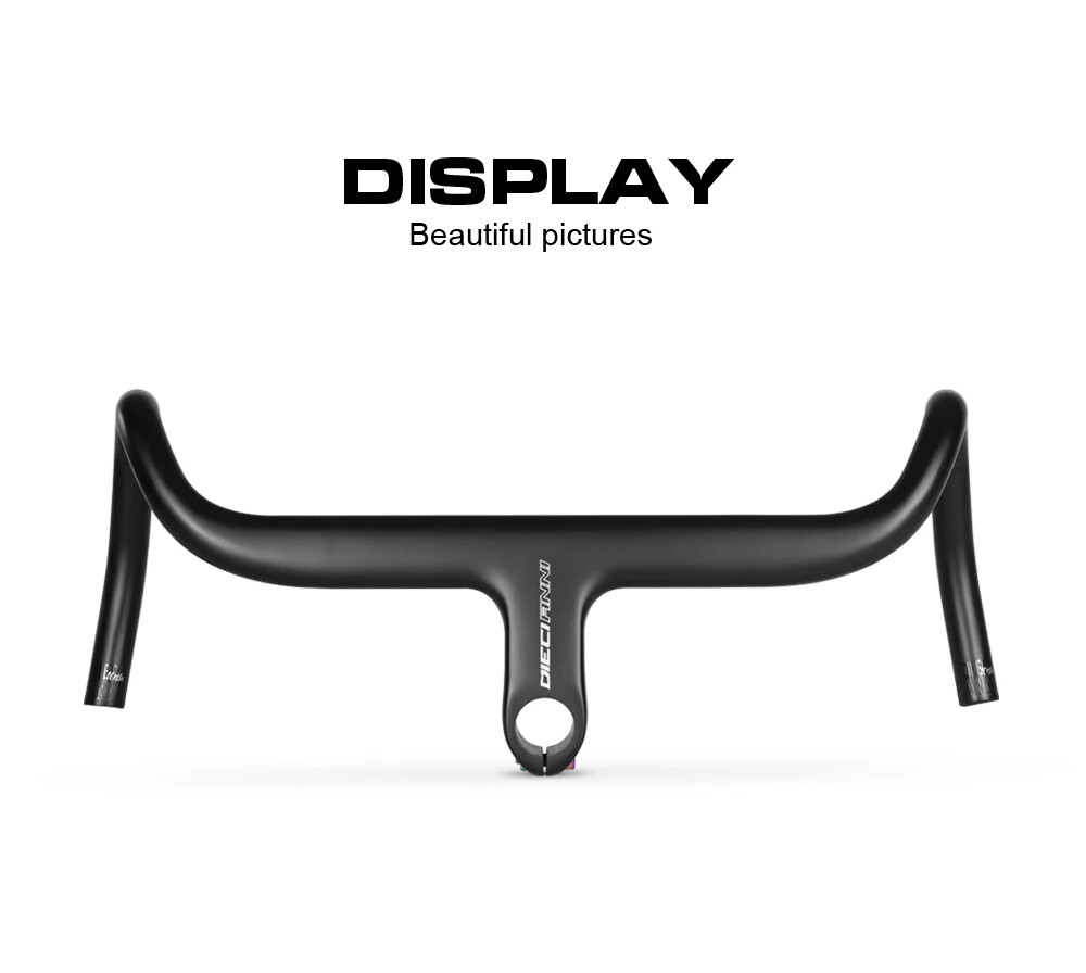 Carbon Fiber Gravel Bike Integrated Handlebar Internal Cable Bicycle Parts