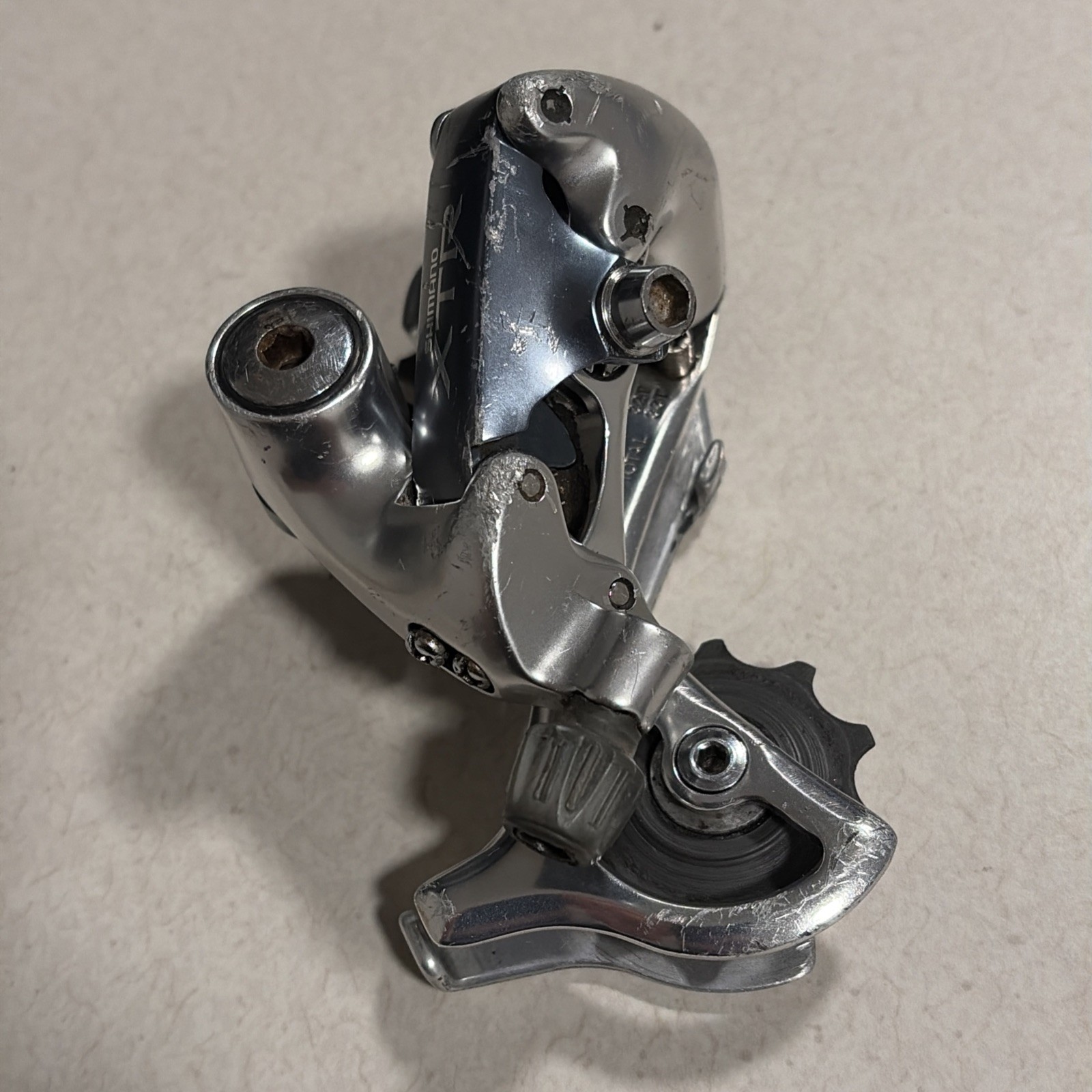 Vintage Shimano XTR RD-M900 MTB Rear Derailleur 8-Speed Red Medium Cage Japan