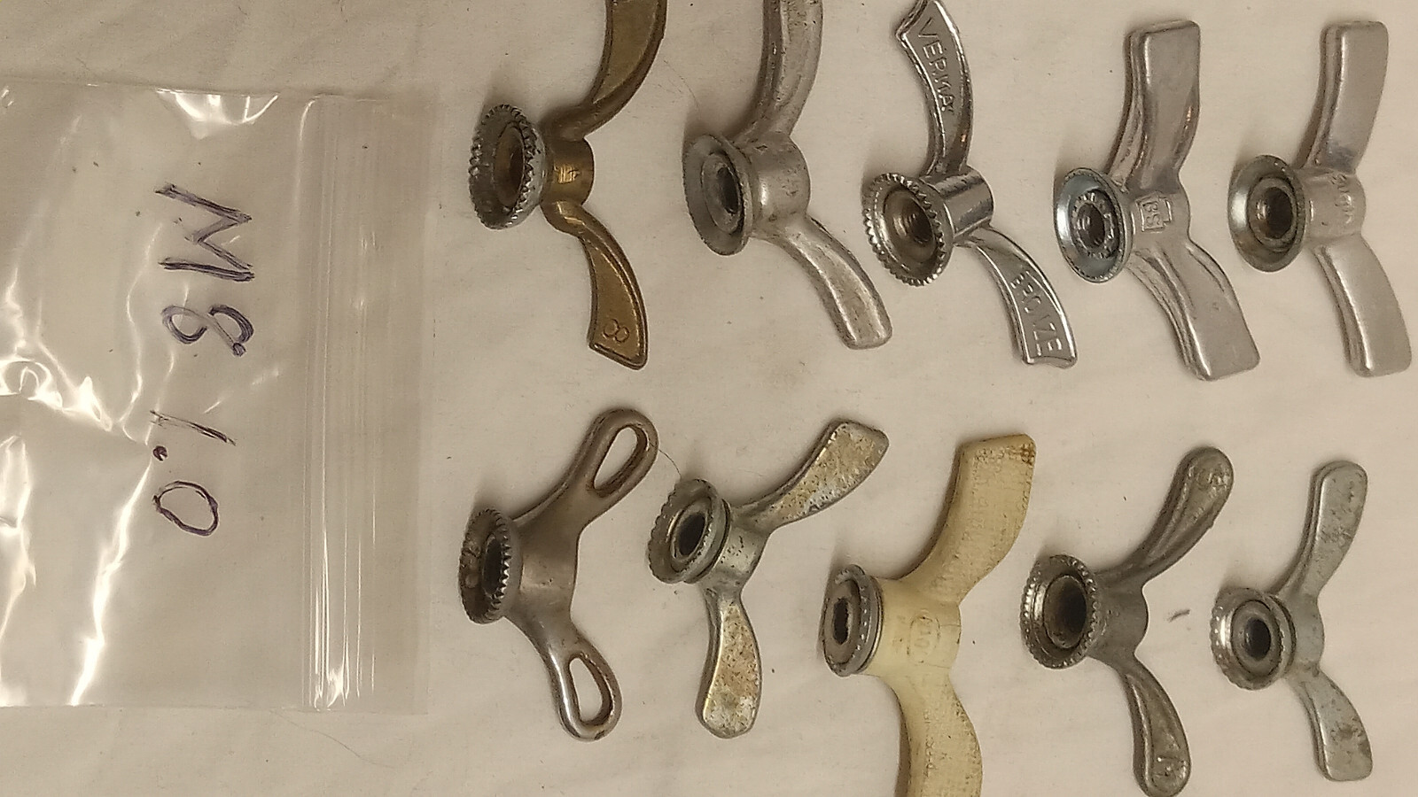 10 vintage Bicycle wing nuts M8 X 1.00 pitch no pairs