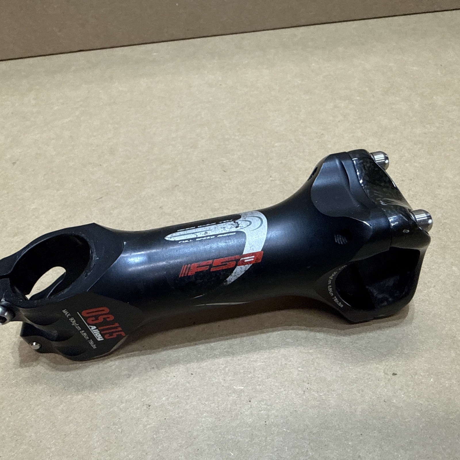 FSA OS115 Alloy 110mm 31.8 6 Rise Road Bicycle Stem w/ Carbon Face Plate mwl54