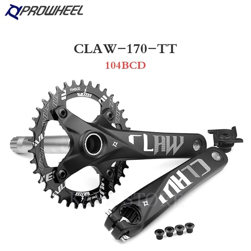 Crankset Fatbike 170mm Integrated Crank Crowns Fat Bike Sprocket 176/192mm Shaft
