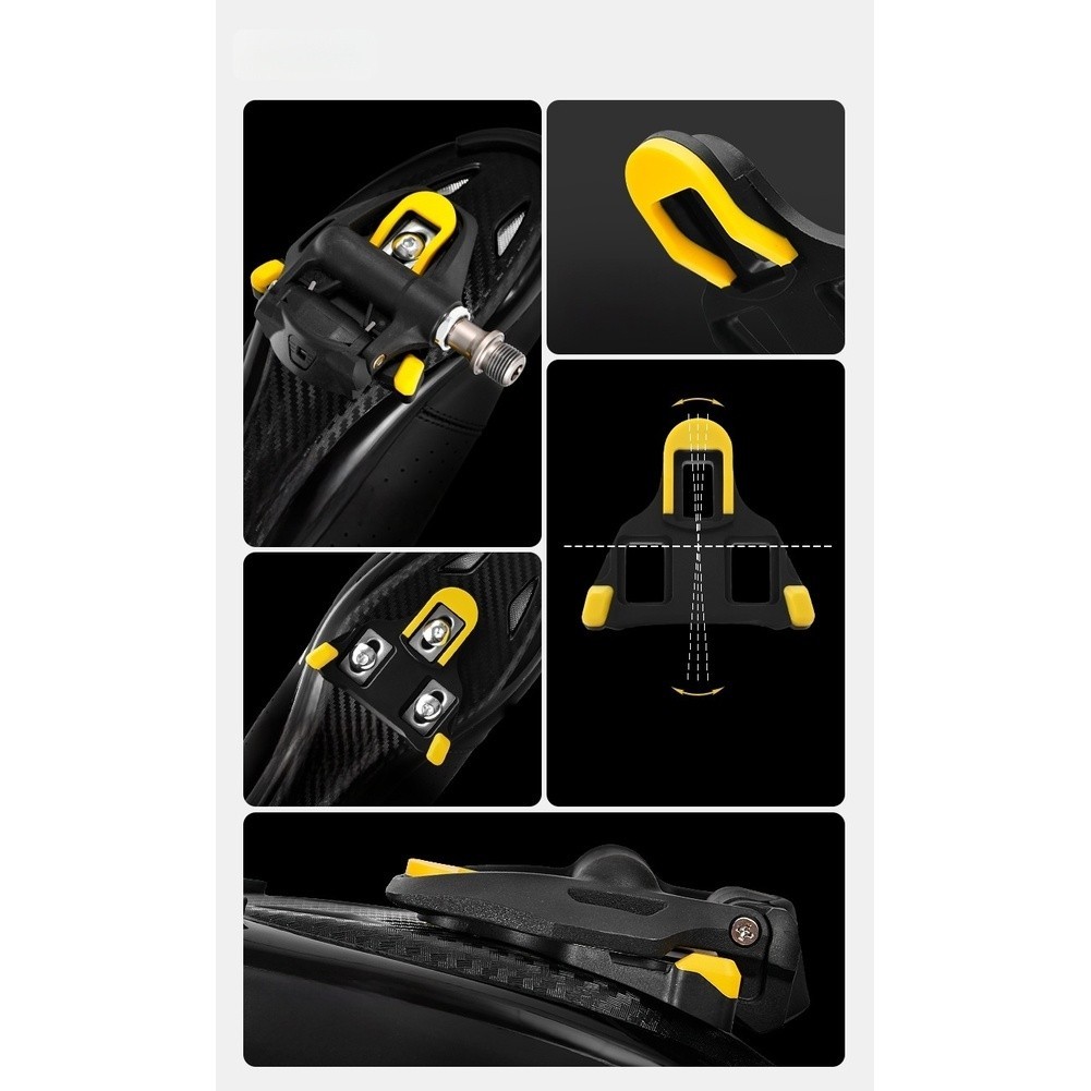Yellow for Road Bike Cleats Size 8 7cm 6.3 6.8cm with Lock Plate and Lock Bar