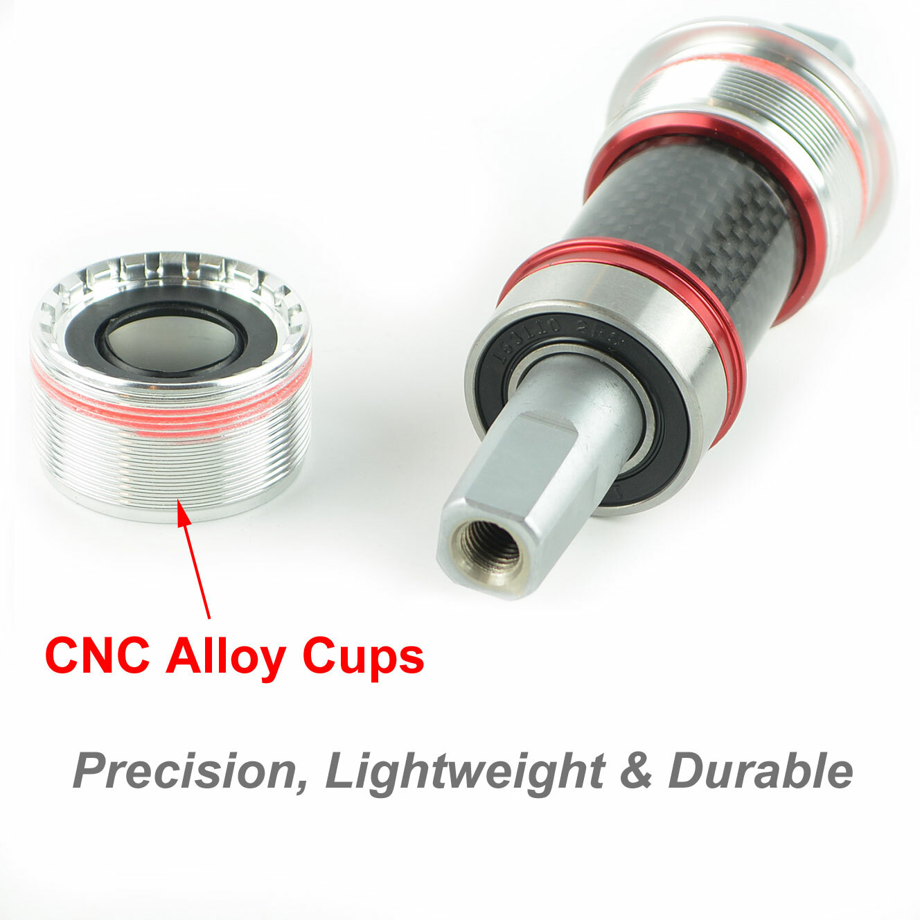 OMNI Racer Cromoly Steel JIS Square Taper Bottom Bracket: 103-127mm Lengths