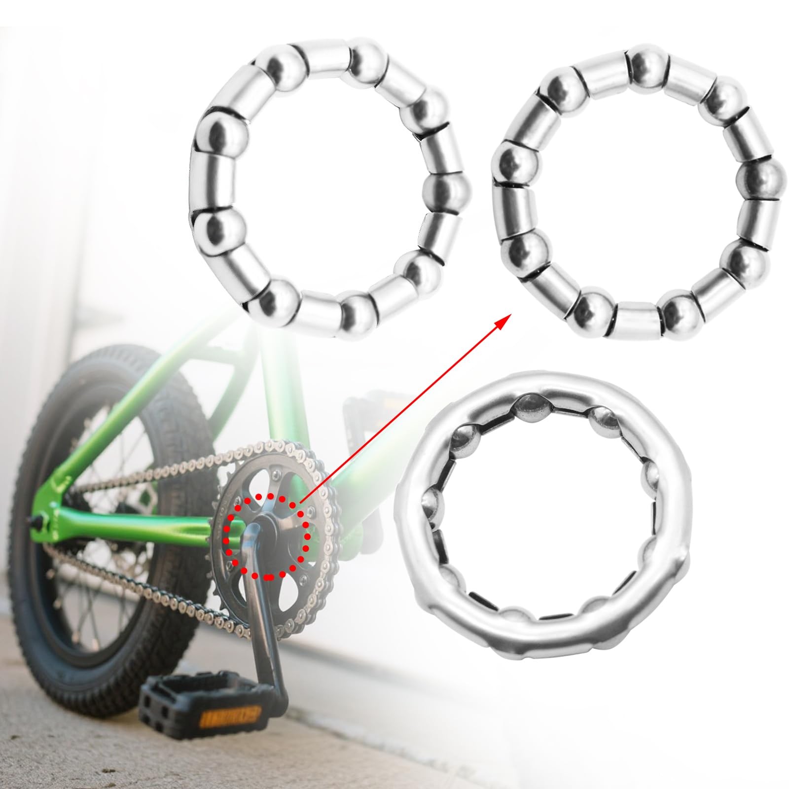 4 Pcs Bike Ball Bearing Retainer Bicycle Hub Crank Bearings Wheel Component