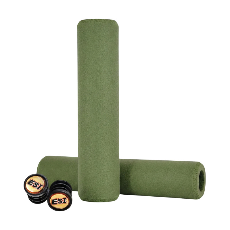 ESI Chunky Silicone Handlebar ATB Grips – Forest Green