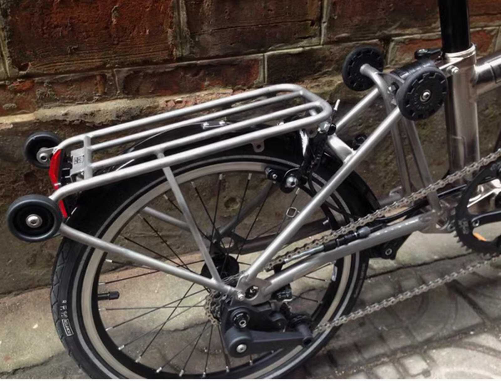 Ultralight Titanium Folding Rear Rack for Brompton Folding Bike