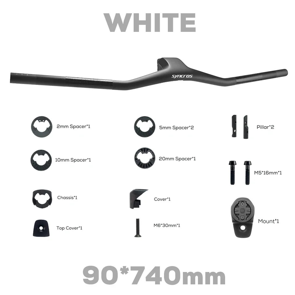 -40° 70/80/90/100mm Full Carbon Fibre MTB Bicycle Integrated Cockpit Handlebar