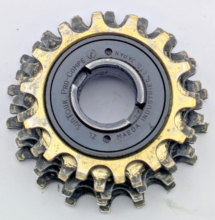 SUNTOUR PRO-COMPE GOLD JAPAN 5 speed freewheel 14 T 18 TOOTH ZL CORNCOB RACING