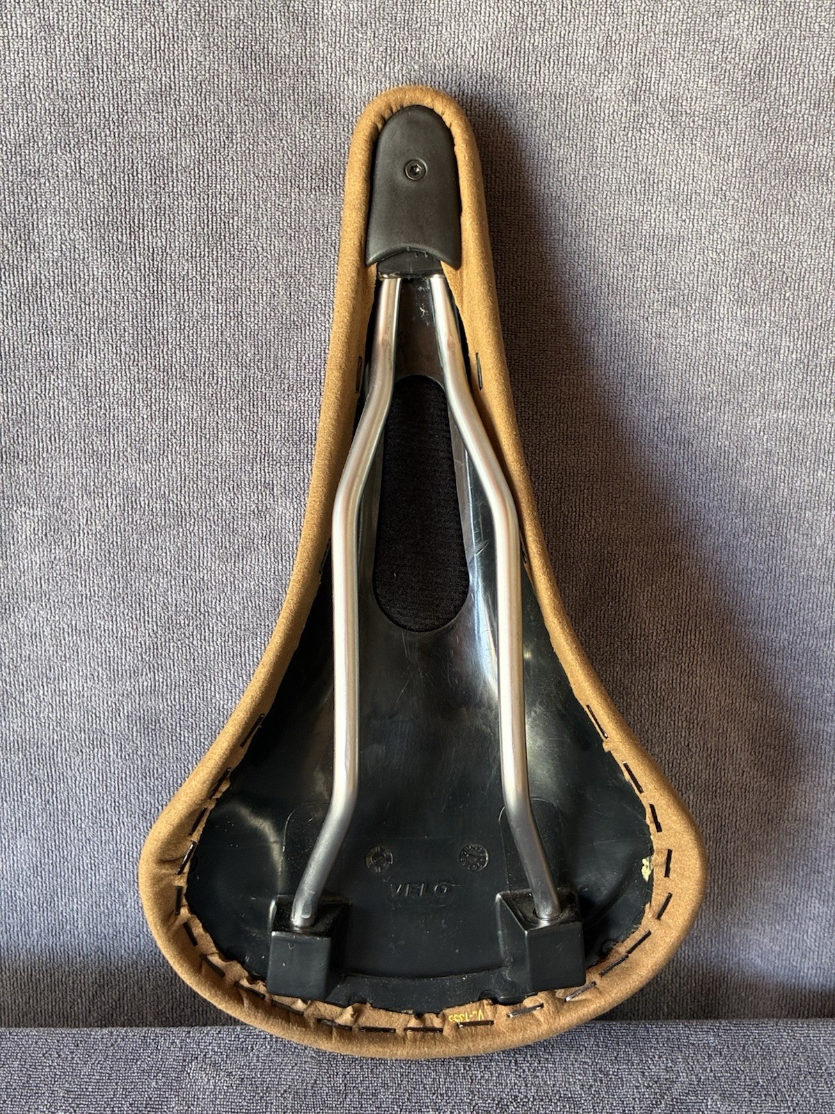 Masi Bikes Velo Saddle Faux Brown Suede Leather Speciale Velodrome Fixed Gear