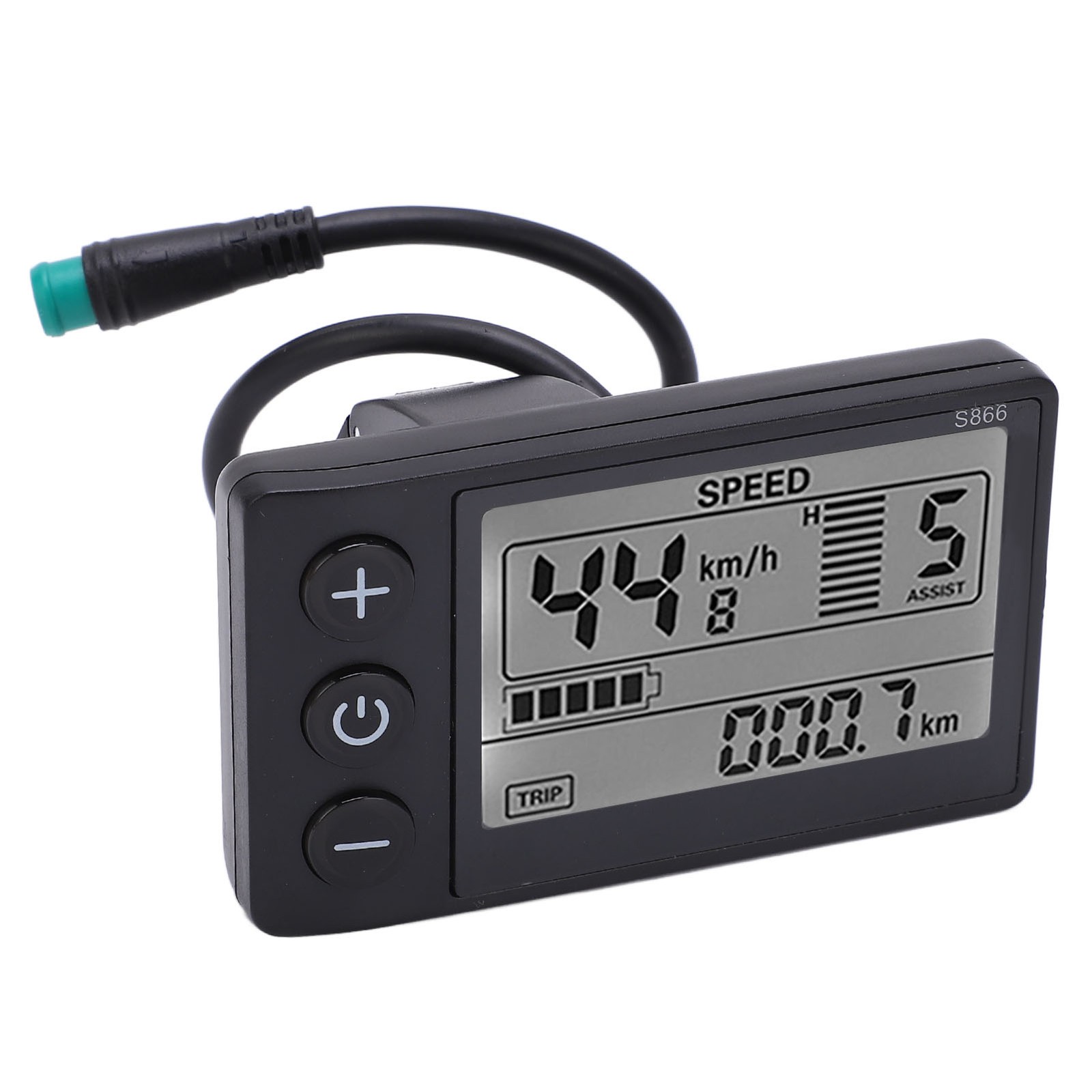 E-Bike S866 LCD Display Meter 24V 36V 48V Control Panel with Waterproof Plug