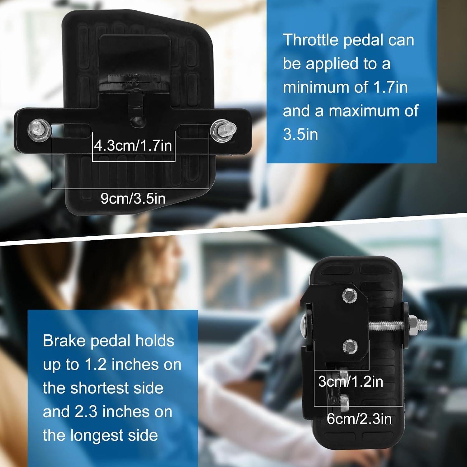 Pedal Extenders for Short Drivers-Brake pedals suitable for most models