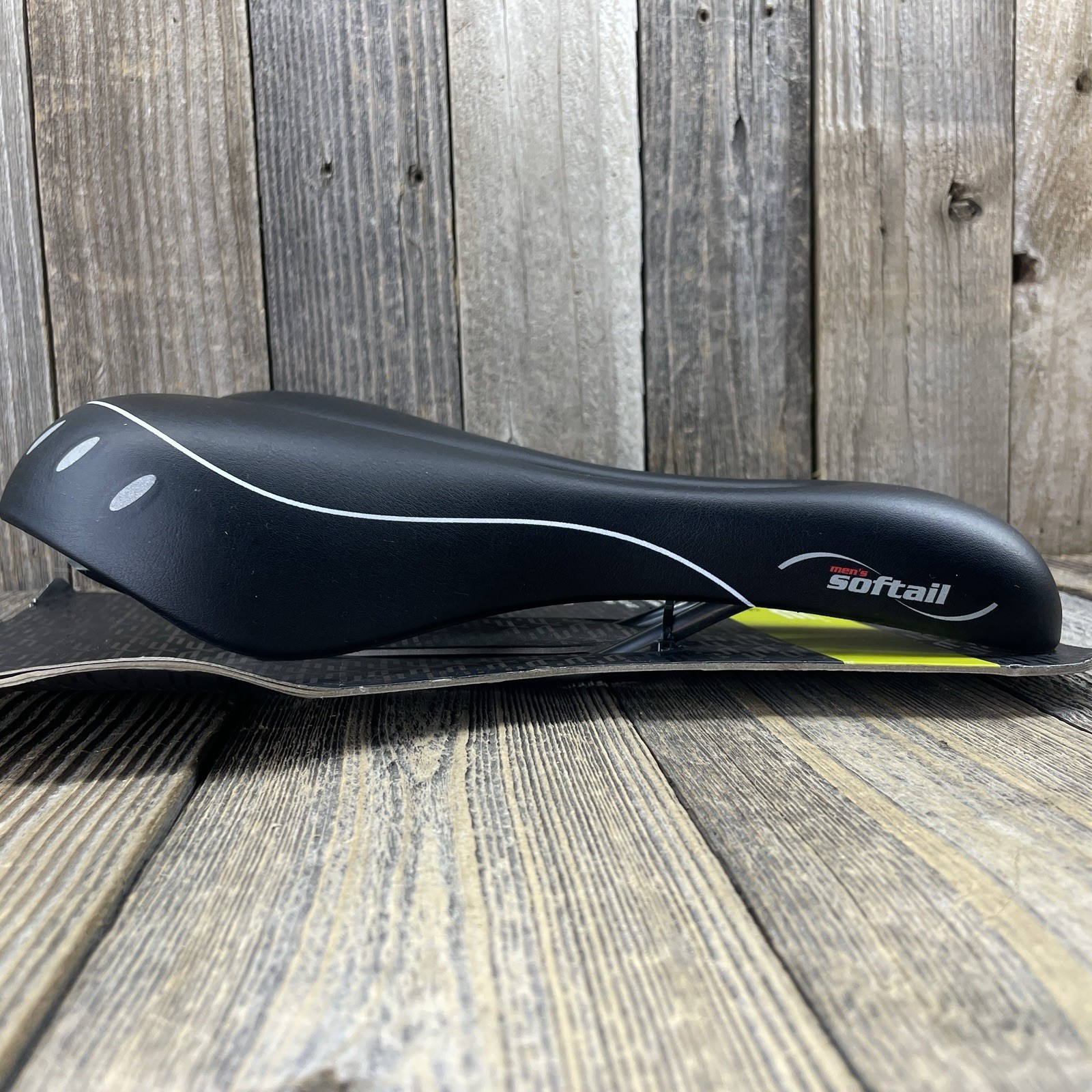 FORTE Softail Mens Comfort Bicycle Seat Saddle Soft Padded Black Chromoly Rails