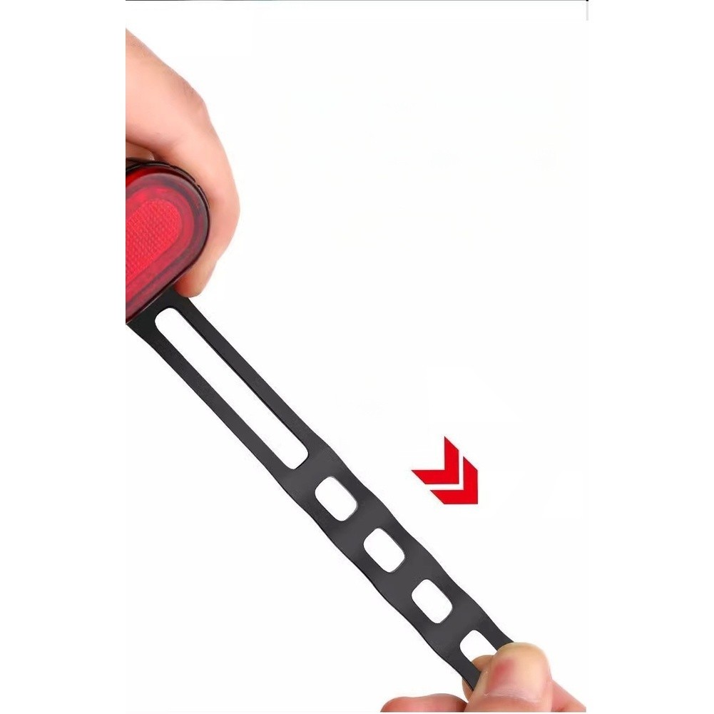 Bicycle Headlight and Taillight Set USB Rechargeable 13.5x7x4cm ABS+Silicone