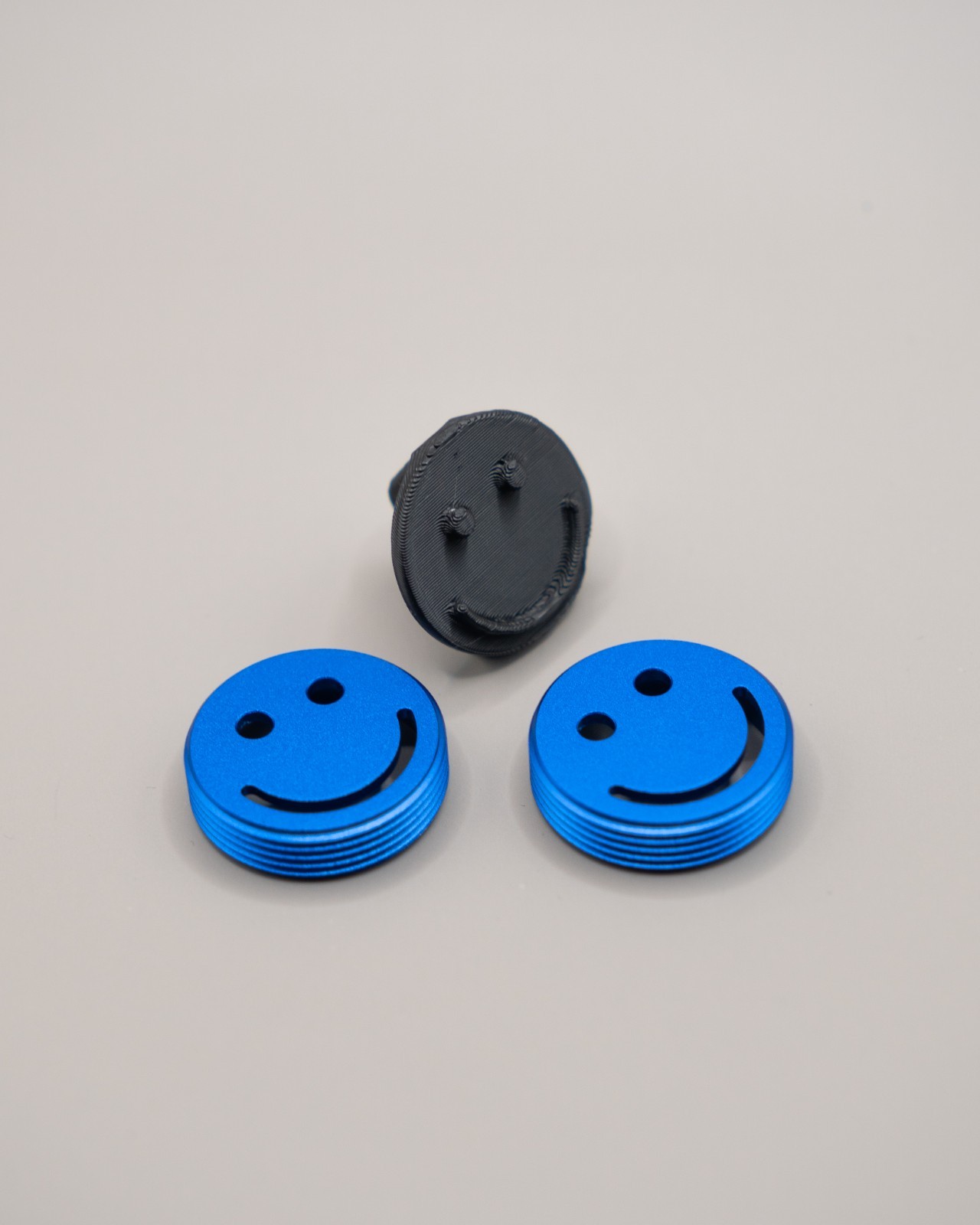 Smiley Aluminium Crankset Caps (Universal Square taper compatible)