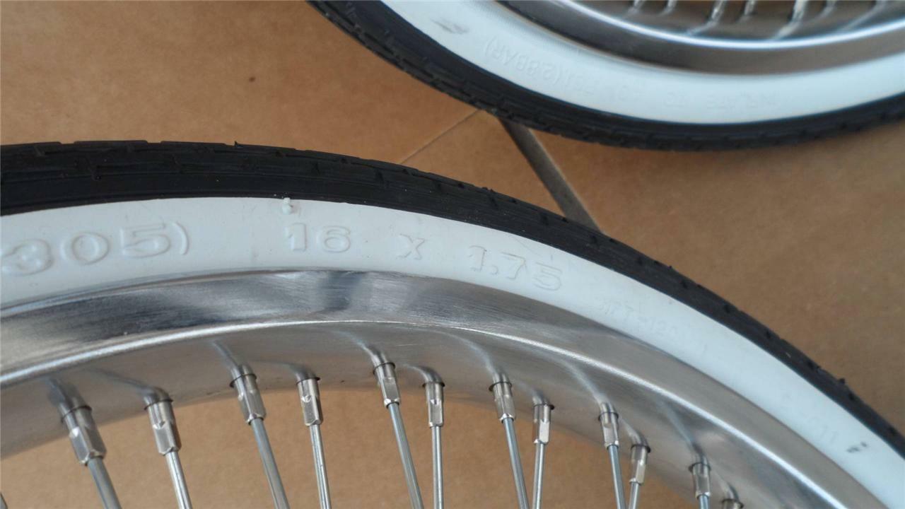 16″ Lowrider Bicycle Dayton Wheels 68spoke BMX Schwinn w/ Tires & Tubes 16×1.75
