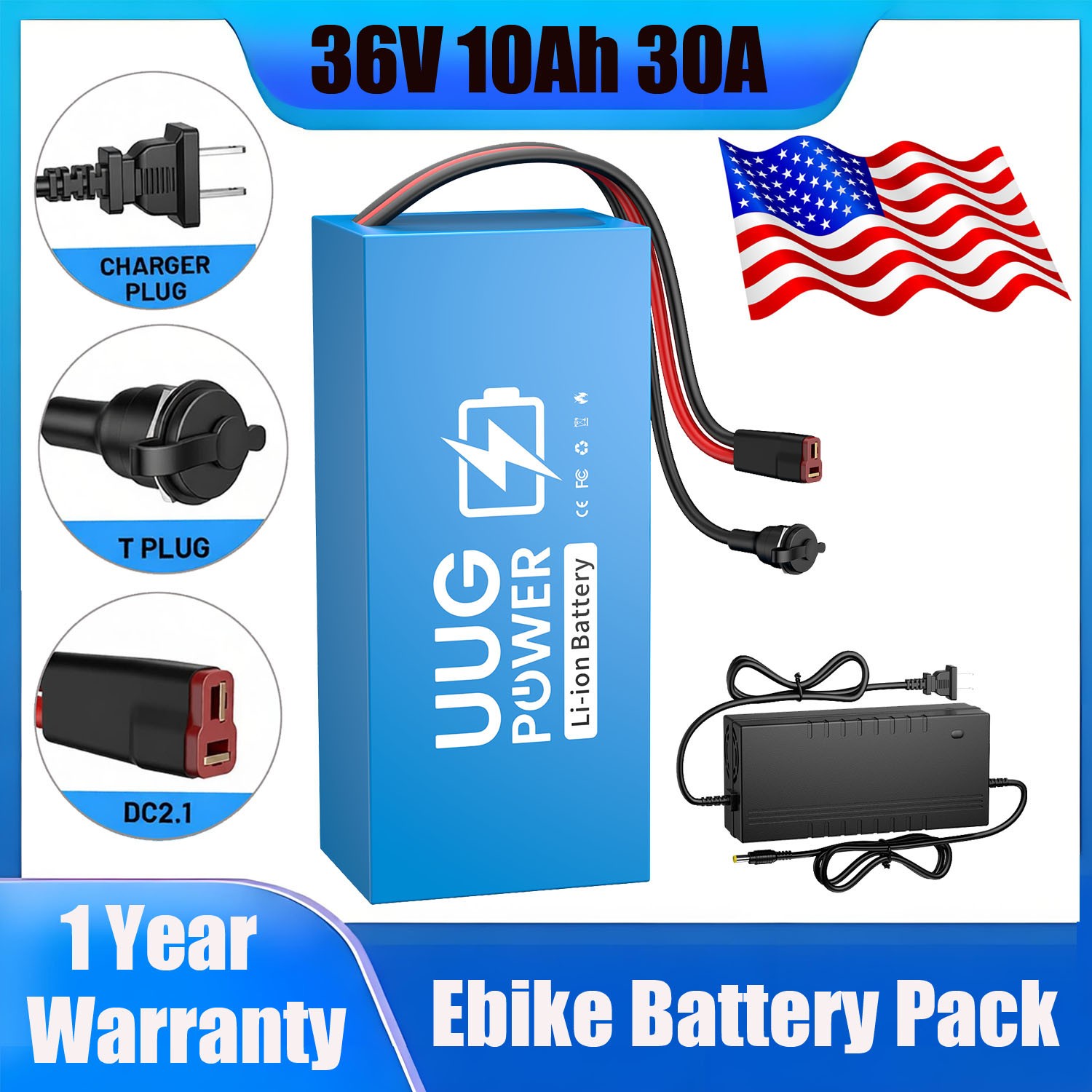 36V/48V 8Ah/10Ah/14Ah/ 20Ah Lithium Lifepo4 Ebike Bicycle Battery Pack Motor 30A