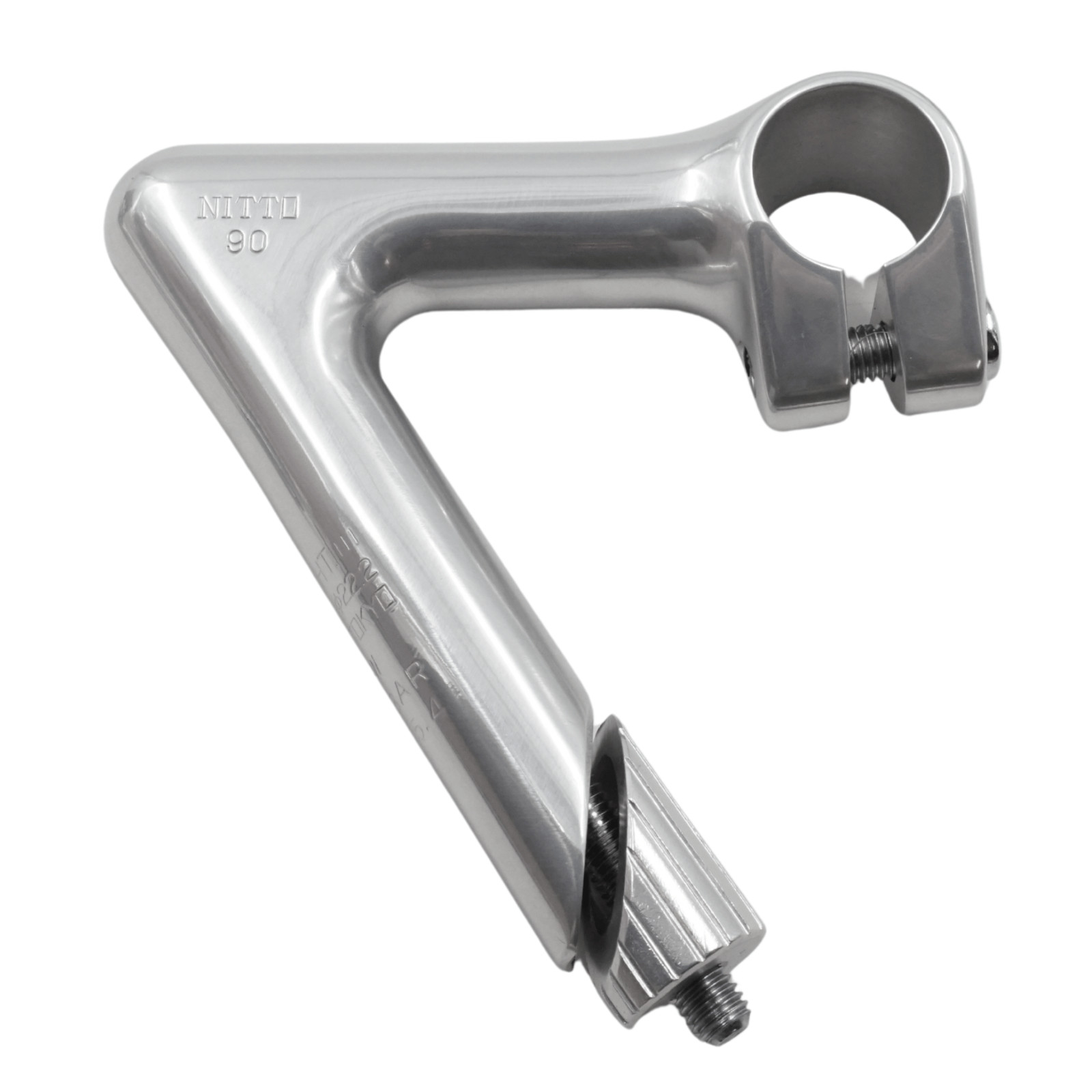 Nitto NJPRO AA 22.2mm Silver Quill Track Bike Stem 90mm OR 100mm 25.4 Clamp Dia