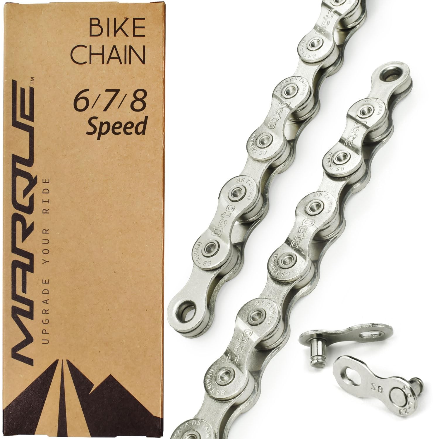 6/7/8 Speed Bike Chain – Bicycle Chain for Road & Mountain Bike, Quick Link I…