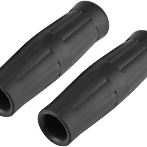 1 Pair 7/8″ 22/25mm Rubber Motorcycle Handlebar Hand Grips, Universal Black