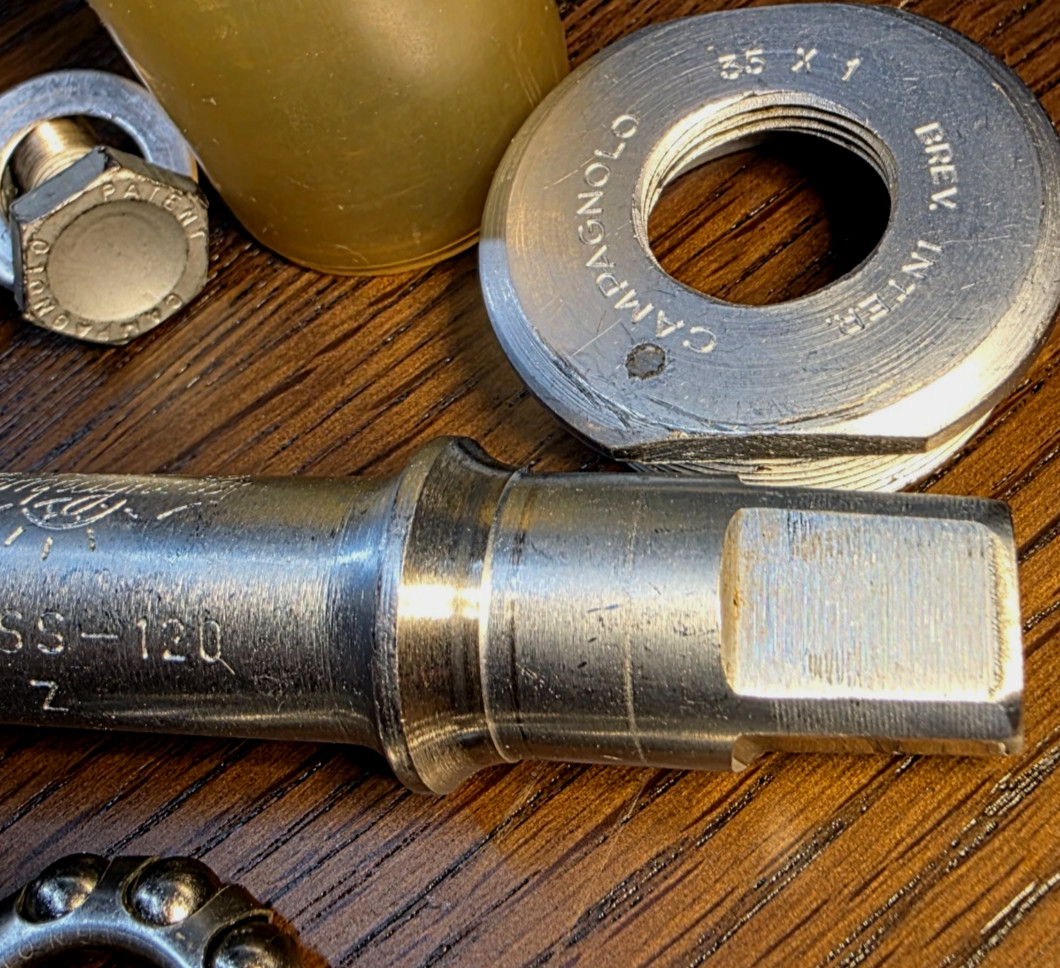 RARE French 35×1 Campagnolo Nuovo Record BB hollow 112mm “Z” 68-SS-120 L’Eroica