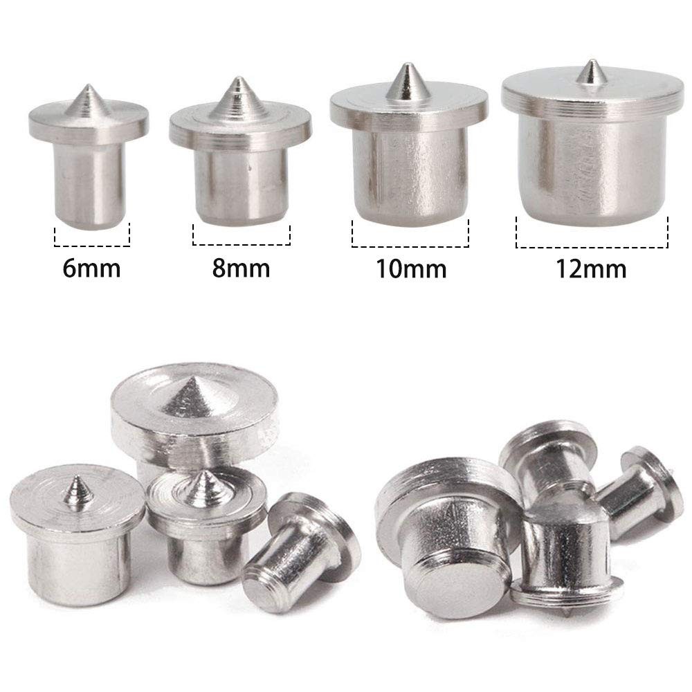 Saipe 16 Pcs Wood 6mm x 25mm, 8mm x 10mm x 12mm x Silver