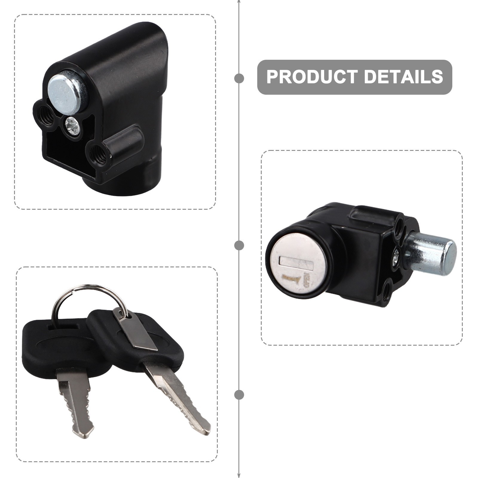 For Ebike Battery Security Lock & Key Approx 5x3CM Size Easy To Install