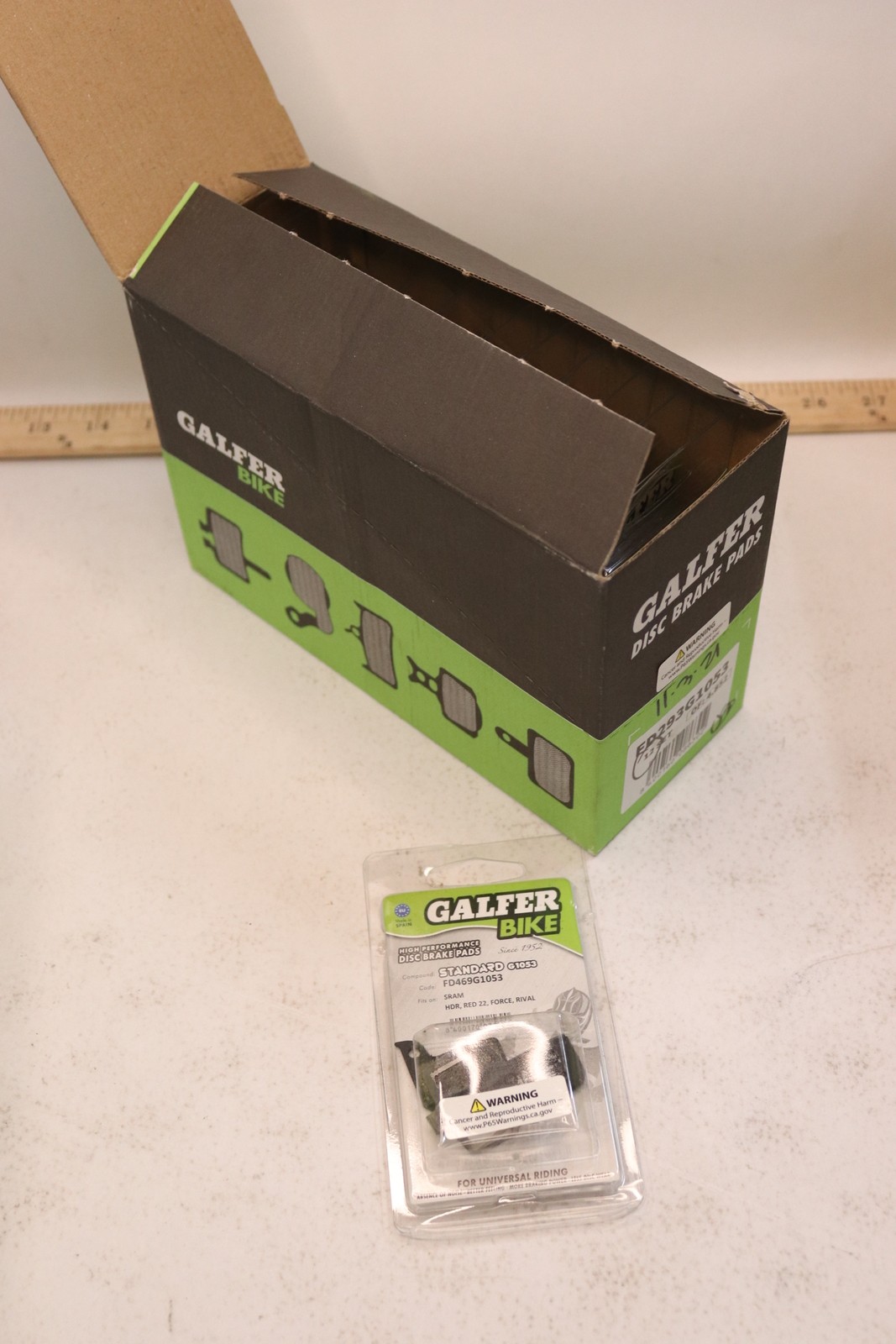 (12-Pk) Galfer Bicycle Brake Pads Standard Compound BFD293G1053