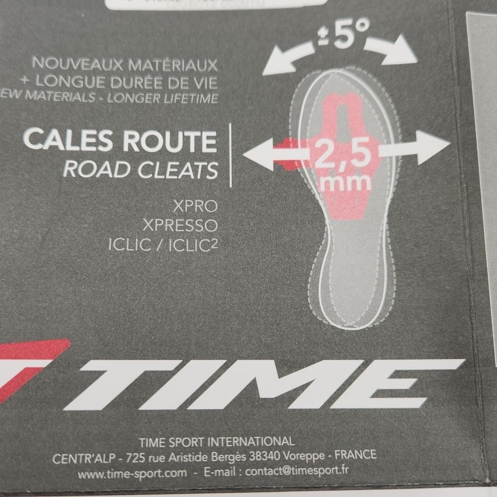 TIME ICLIC Xpresso Blisters V2 Road Bike Cleats 5° +/- Float Black OPEN PACKAGE