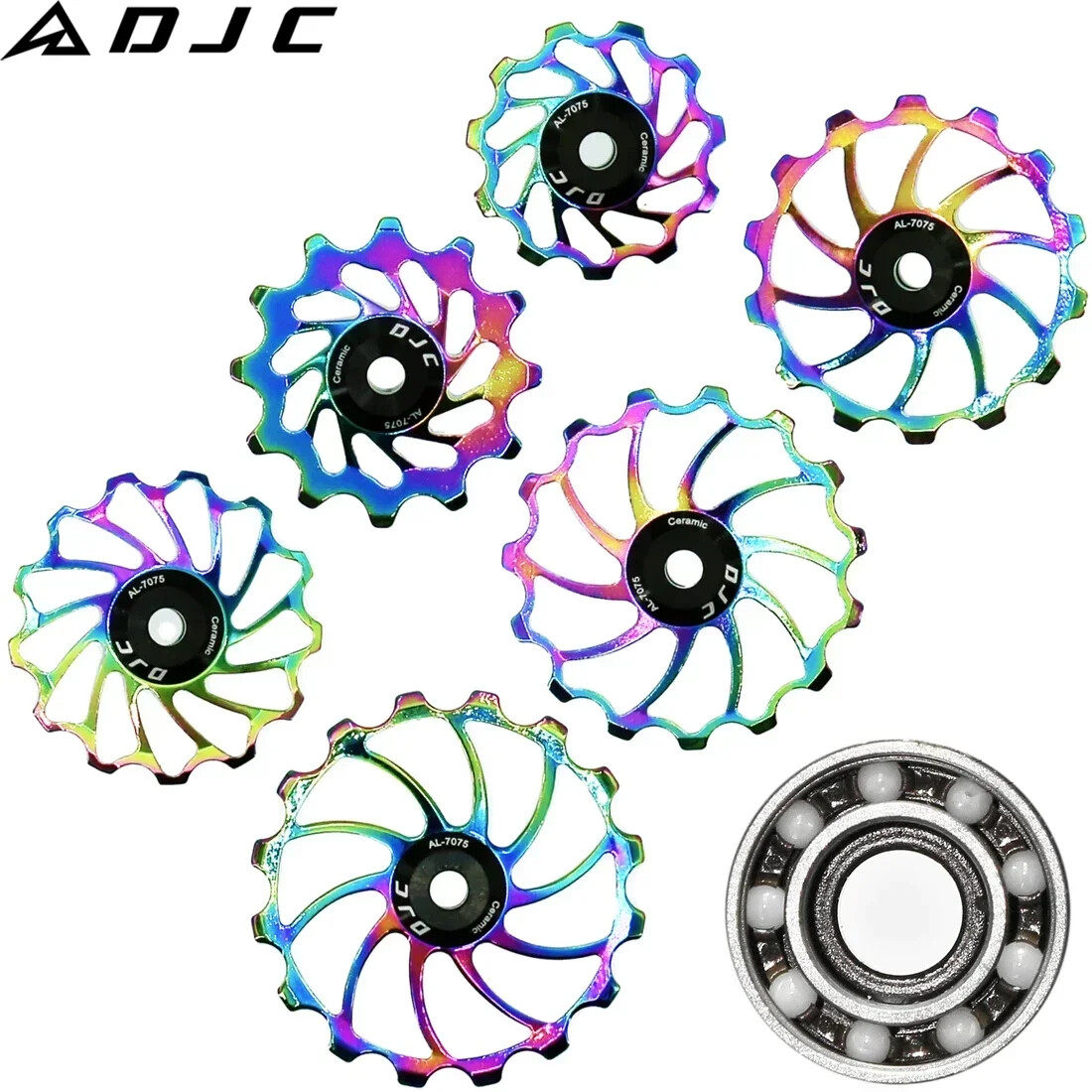 DJC Bike Pulley Wheel Ceramic Bearing Oilslick 11T 12T 13T 14T 16T MTB Road Bike