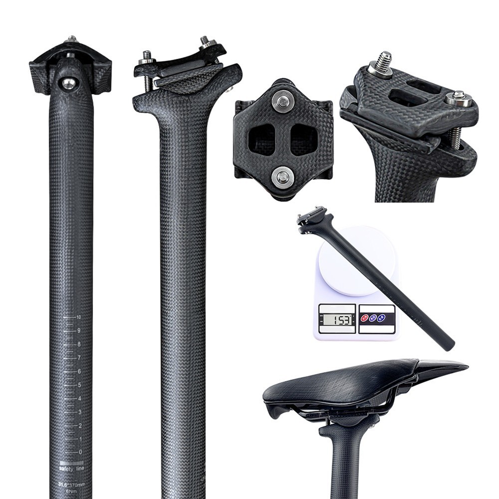 Carbon Fiber Bike Seatpost Lightweight 370mm 27 2mm 30 8mm 31 6mm for MTB