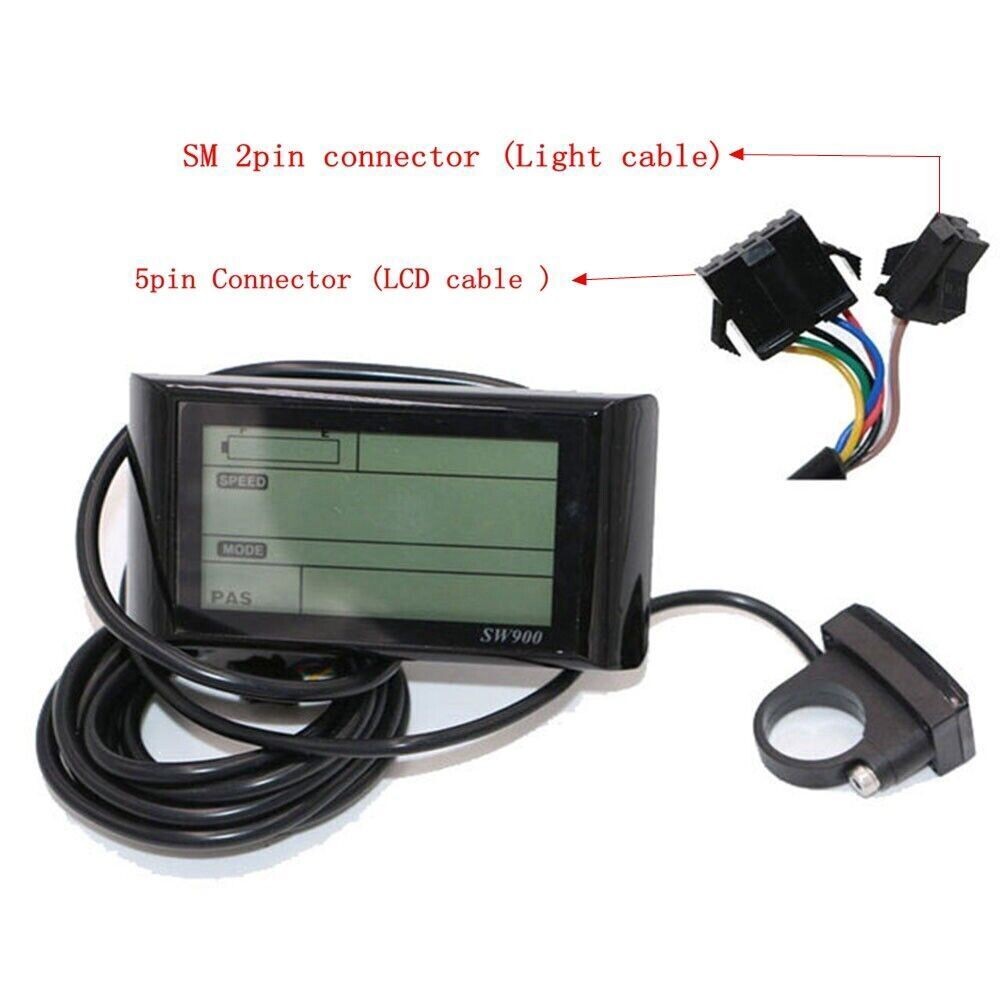 24/36/48V SW900 LCD Display Panel Meter Control For E-Bike Electric Bicycle US
