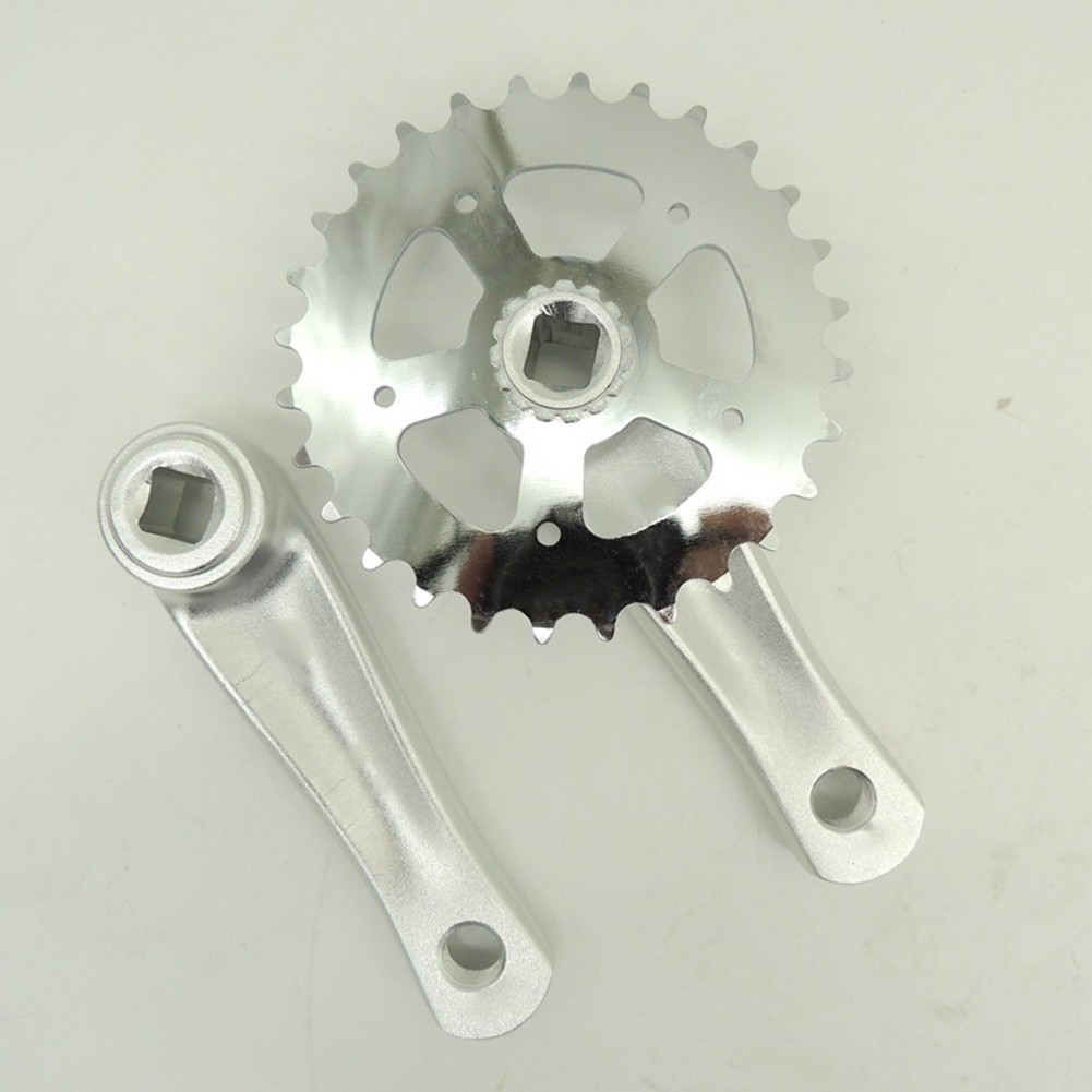 28T Lightweight Bike Crankset for Children with 114mm Size and Aluminum Build