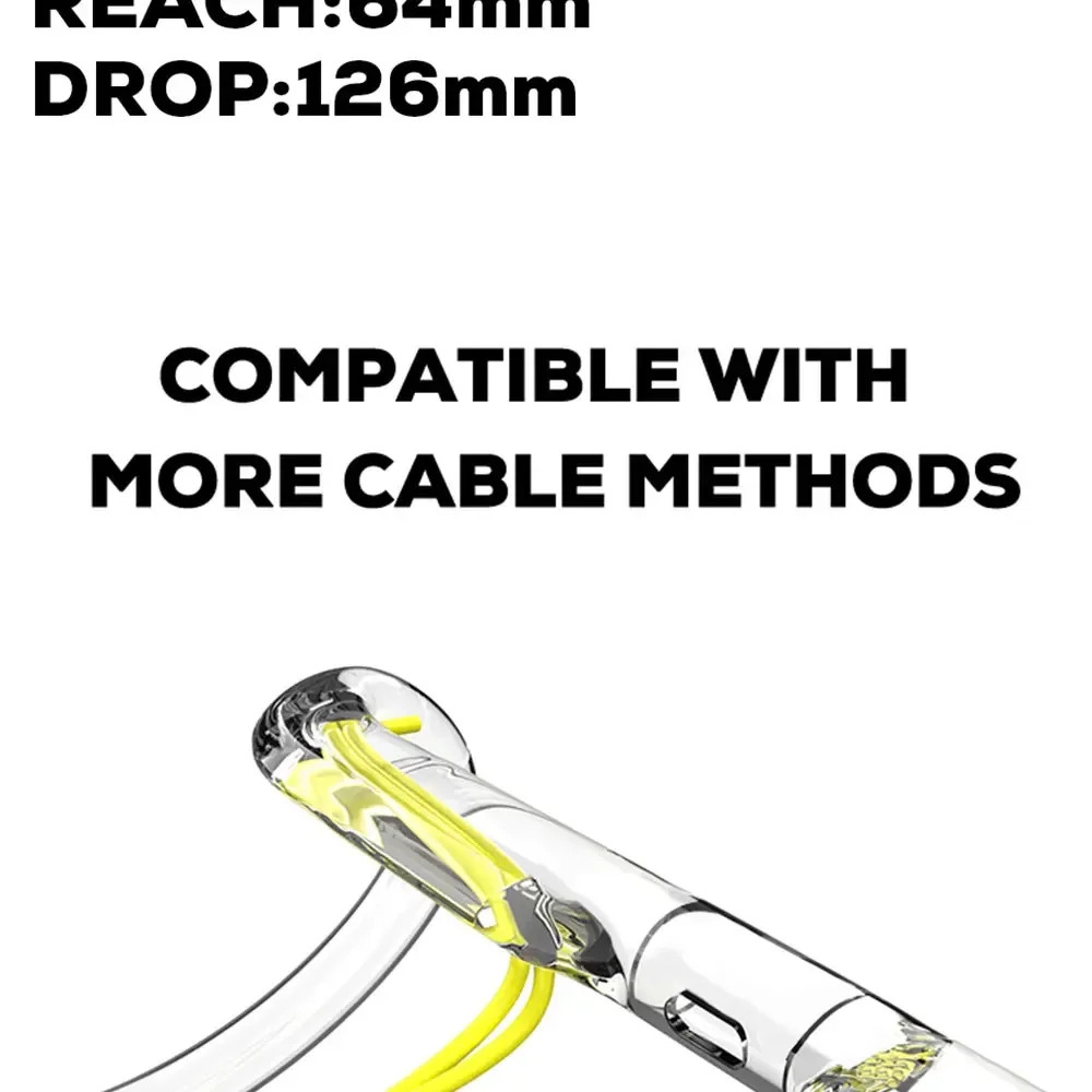 Road Bicycle Handlebar 380/400/420/440mm Matt Fully Internal Routing HandleBar