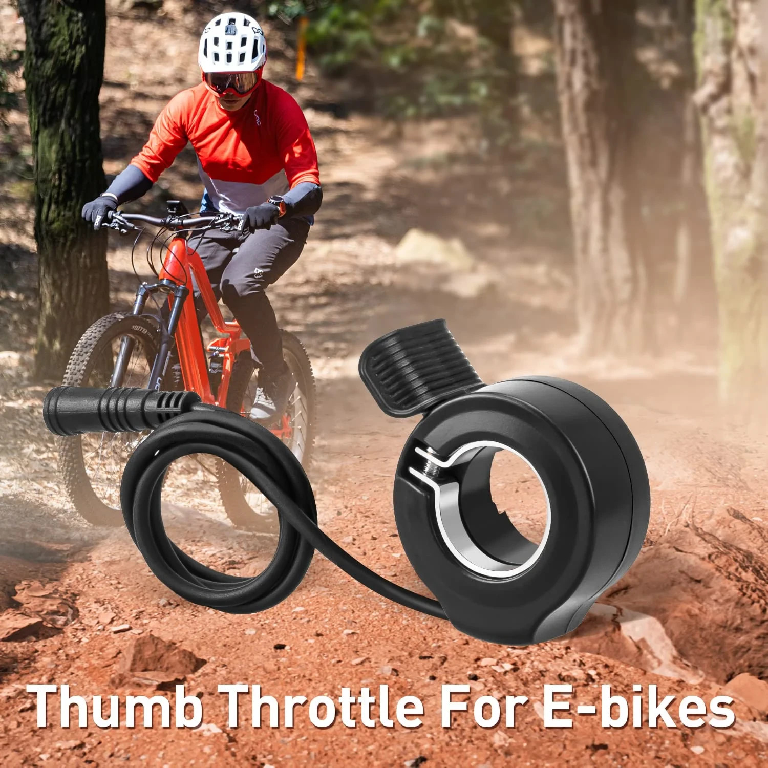 Zeekpowa Thumb Throttle for Bafang BBS01 BBS02 BBSHD –3-Pin Waterproof eBike Kit