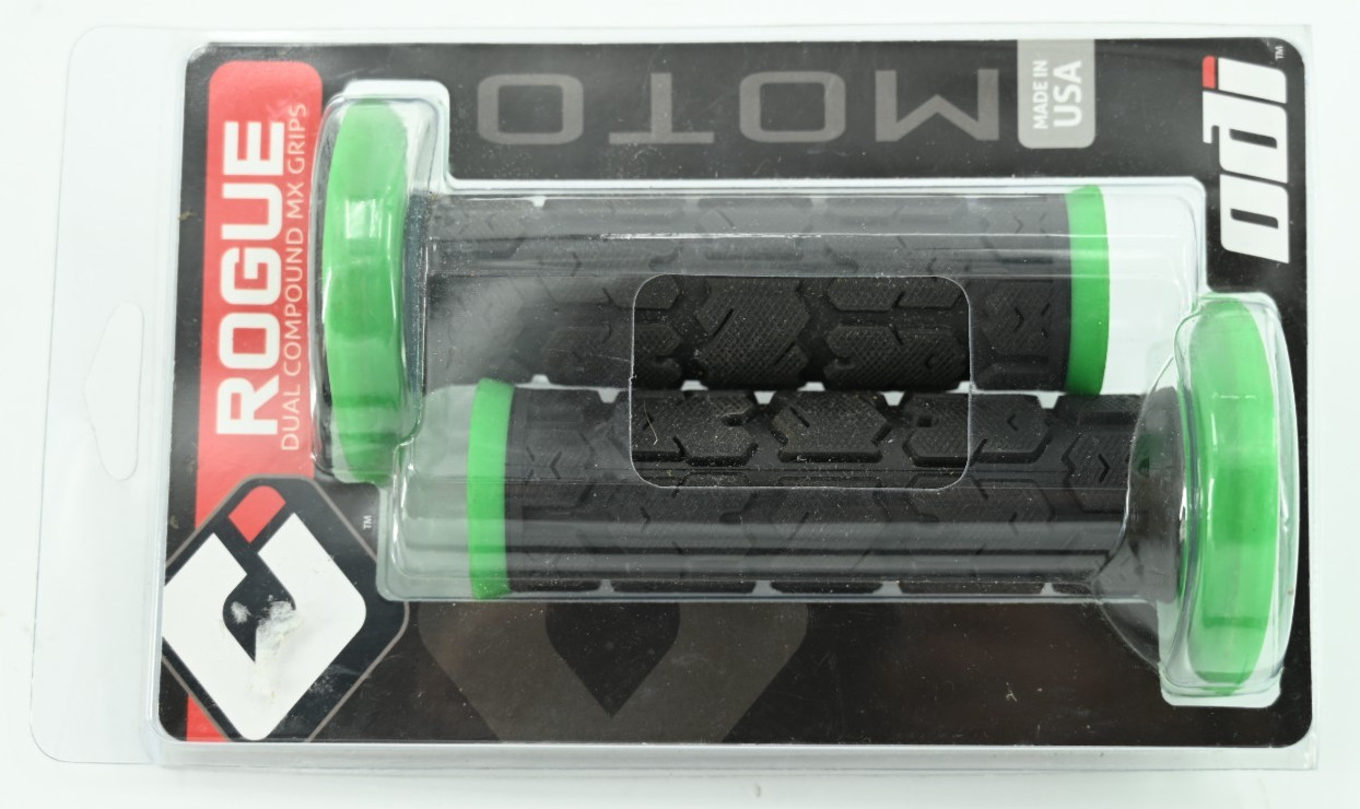 ODI Rogue MX Dual-Ply Grips H10RGB-G Black/Green NEW in Package