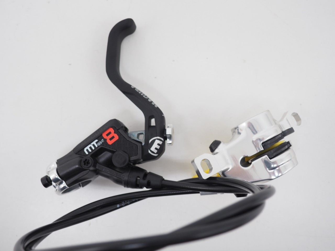 New! Magura MT8 Pro Silver MTB Disc Brake Lever + Caliper Front Post Mount