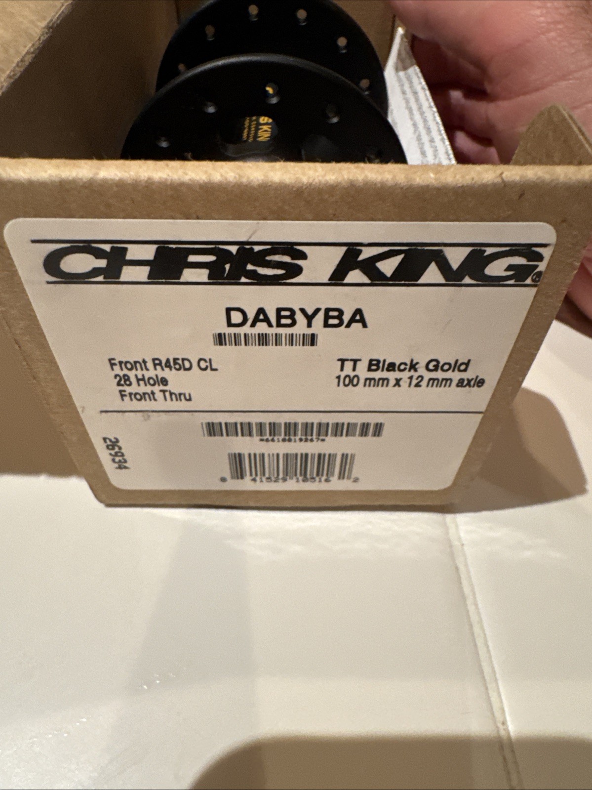 Chris King R45D 28 Hole Two Tone Black Gold Front Hub 100×12