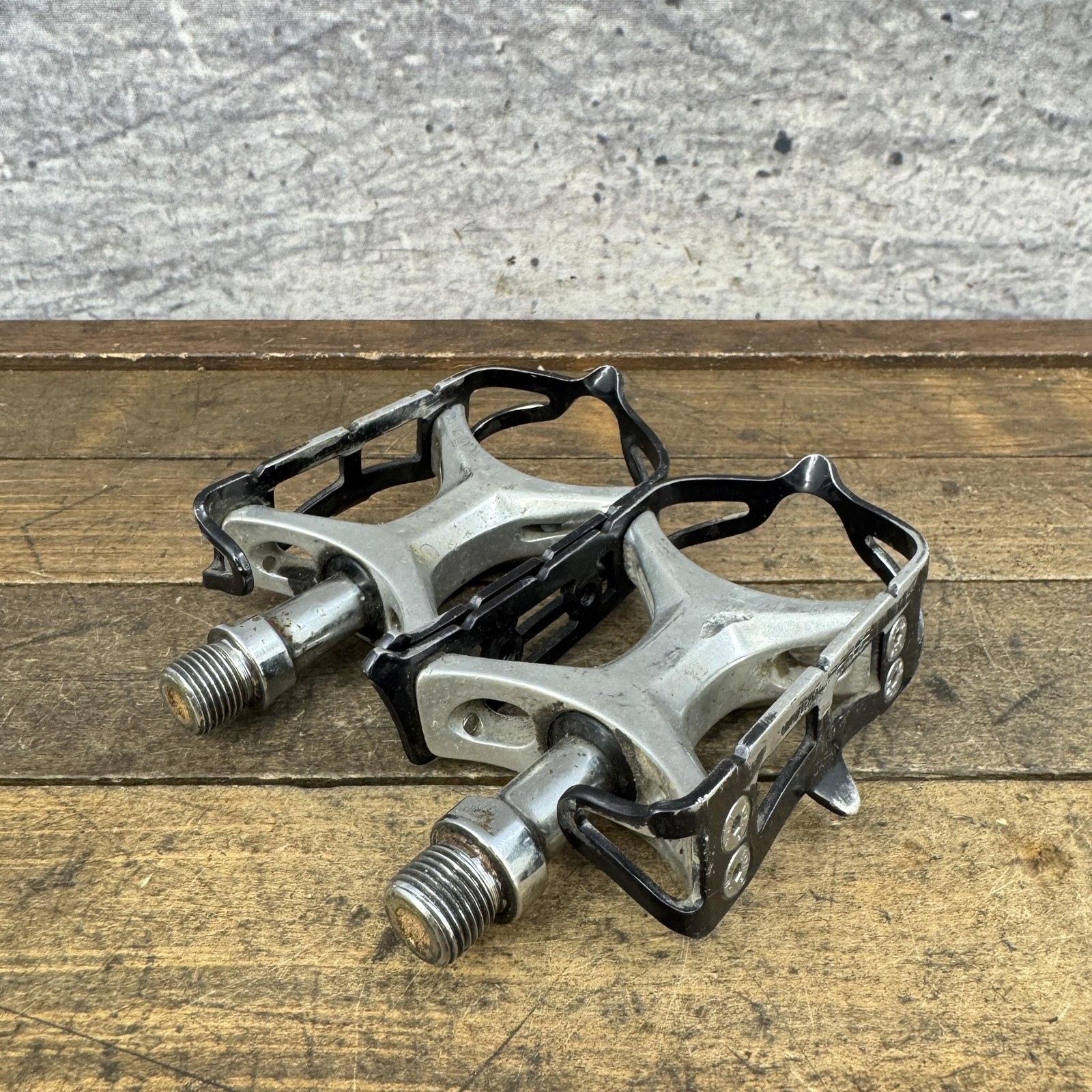Vintage Suntour Superbe Pedals 9/16 In 80s SUN TOUR Cage Bolts Road Bike Black