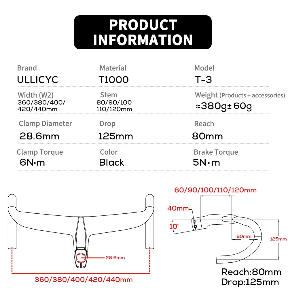 Super Light Full Carbon Integrated Cockpit Internal Cable Road Bicycle Handlebar