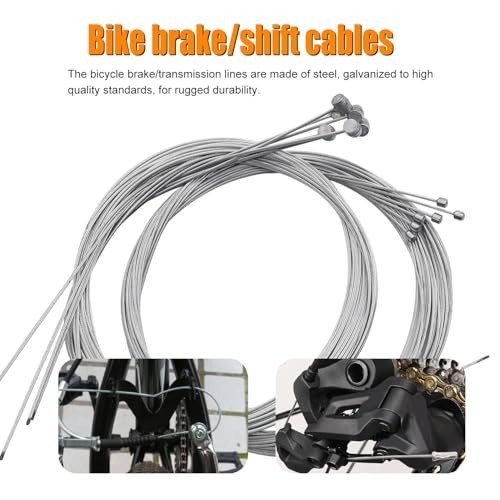 107PCS Stainless Steel Bike Cable Kit – Brake & Shift Cables, Cutters, Caps & O-