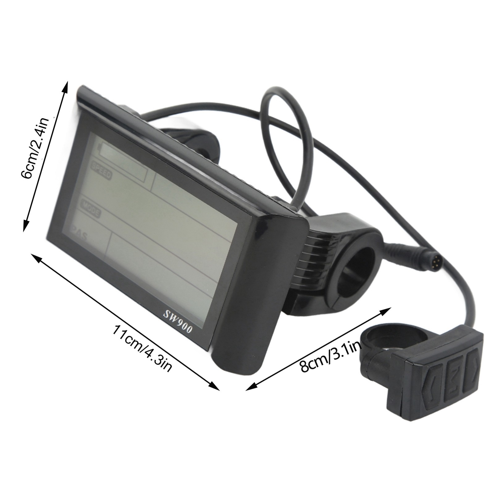 SW900 LCD Display For Electric Bikes Lightweight And Portable